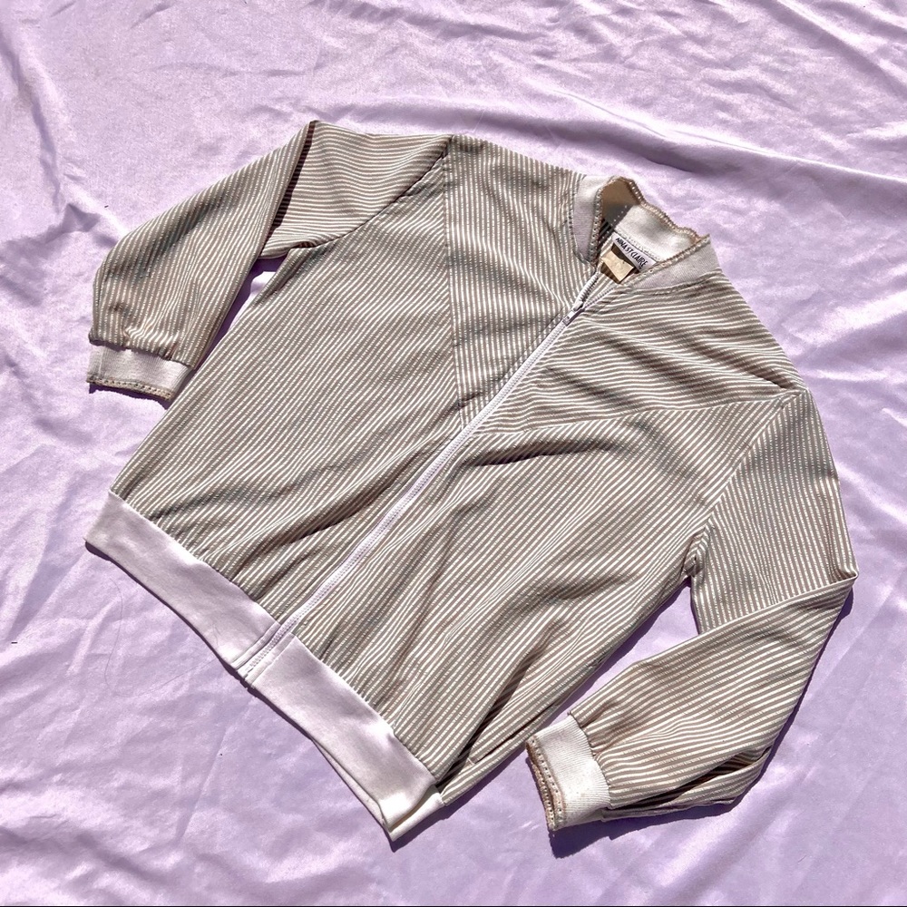 Vintage 80’s /90’s Grey and White Striped Jacket